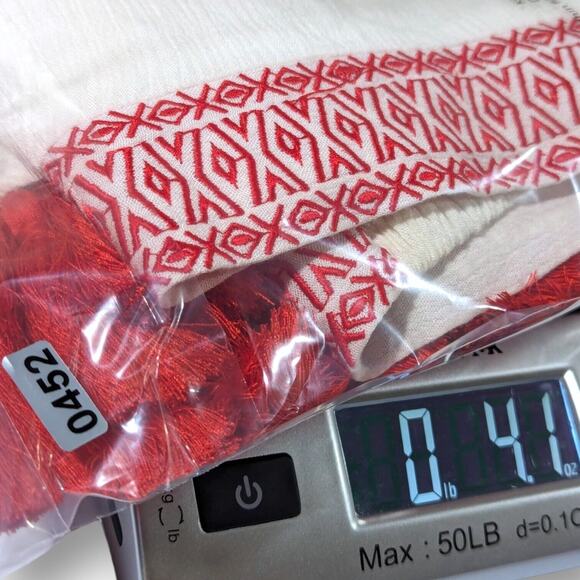 Show Me Your Mumu Top Womens XS Flutter Crop Strapless Tube Embroidered Tassels - Picture 6 of 6